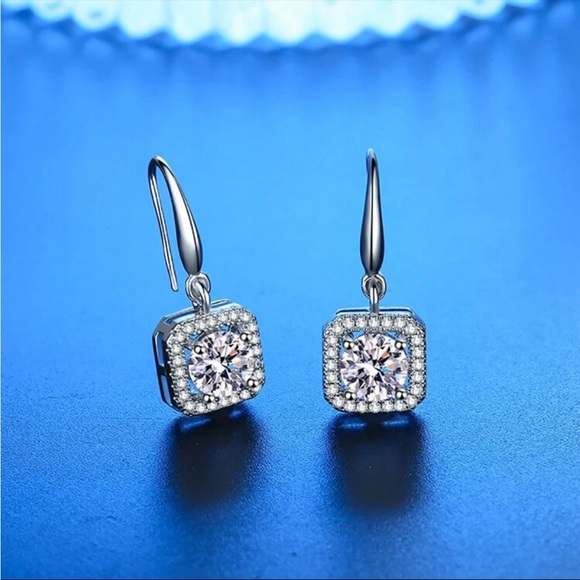 Swarovski Elements Crystal Square Earrings - Picture 3 of 7